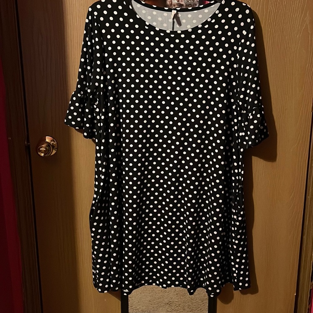 Polka dot midi dress